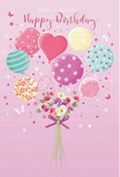 CARD HAPPY BIRTHDAY HEART BALLOON
